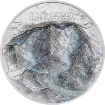 2023 2 oz Cook Islands Silver 2023  2 oz Cook Islands Silver Proof Mt. Everest First Ascent PP