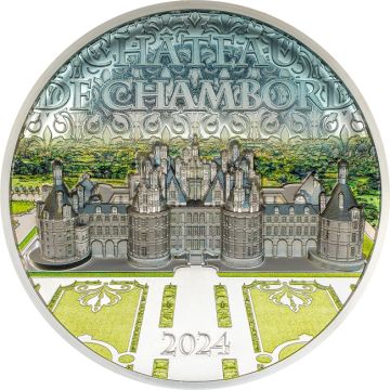 2024 155.34g Cook Islands Silver 2024 5oz Cook Islands Silver Chateau de Chambord PP