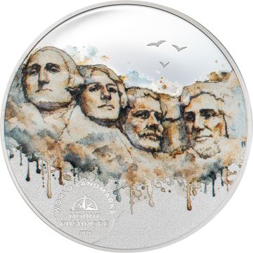 2026 1/2 oz Cook Islands Silver Mount Rushmore PP
