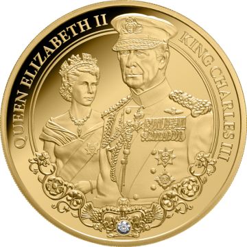 2025 1 oz Niue Gold King Charles III & Queen Elizabeth II PP