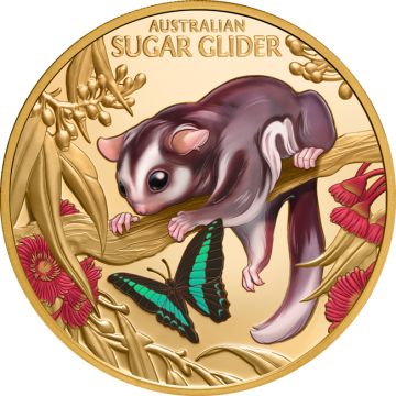 2026 1 oz Niue Gold Baby Flying Squirrel: Adorable and Cuddly Series Colored PP
