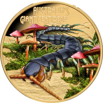 2026 1 oz Niue Gold AUS Giant Centipede Deadly & Dangerous PP
