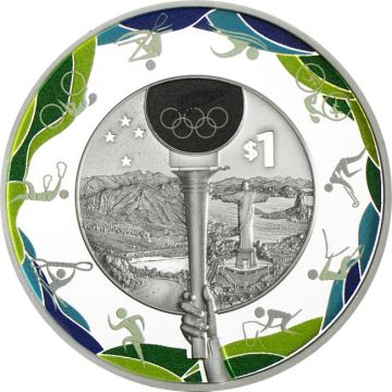 2016 1 oz New Zealand Silver 2016 1 oz New Zealand Silver Road to Rio PP PP