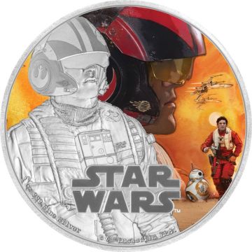 2016 1 oz Niue Silver 2016  1oz Niue Silver Star Wars - The Awakening of Power: Poe Dameron PP