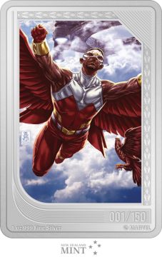 2023 1 oz Niue Silver 2023  1oz Niue Silver Marvel Mint Trading - Falcon (Orange) PP
