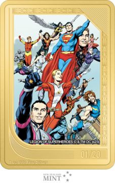 2023 1 oz Niue Silver 2023  1oz Niue Silver DC Mint Trading - Legion of Superheroes PP