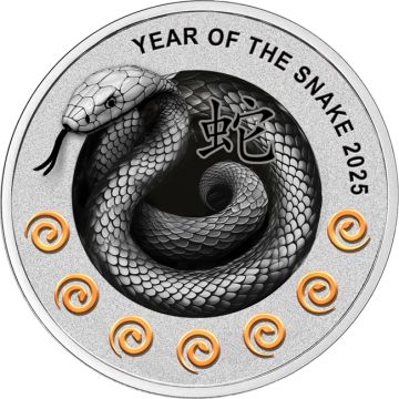 2025 17.48g Niue Silver 2025 17.48g Niue Silver Lunar Snake - 7 Elements PP PP