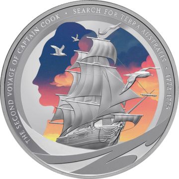 2025 1 oz Niue Silver 2025 1 oz Niue Silver Captain Cook - Second Voyage PP PP