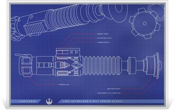2025 1 oz Niue Silver 2025 1oz Niue Silver Star Wars™ Luke Skywalker's Lightsaber™ Blueprint UN