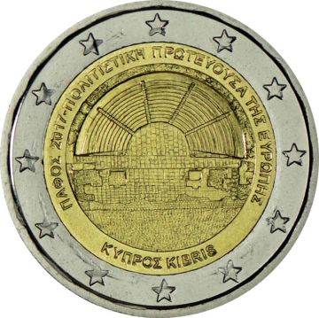 2017 Cyprus Copper-Nickel 2017 8.5gm Cyprus Copper-Nickel Paphos - European Capital of Culture Copper UNC UNC