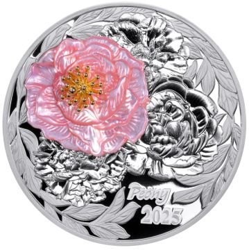 2025 2 oz Solomon Islands Silver 2025 2 oz Solomon Islands Silver Peony PP PP