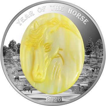 2026 155.36g Solomon Islands Silver 2026 5oz  Solomon Islands Silver Lunar Horse PP