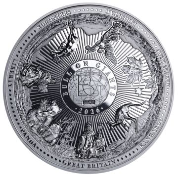 2026 155.36g Solomon Islands Silver 2026 5 oz Solomon Islands Bullion Giants Silver Coin, Proof Style PL