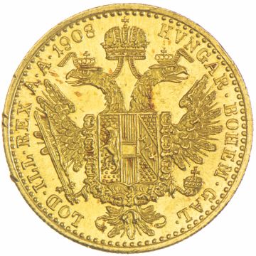 1908 Gold Dukat 1908 VZ, Gold Blossom