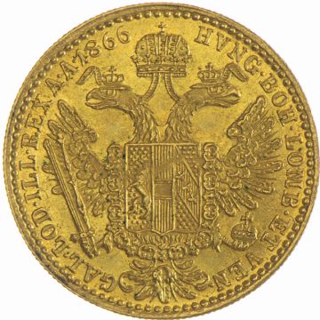 1866 Gold Dukat 1866 E VZ, NGC rating MS 64
