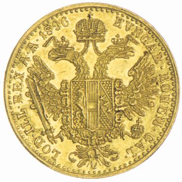 1896 Gold Dukat 1896 VZ, small crown.