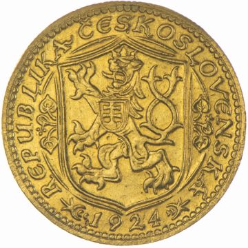 1924 Czech Republic Gold Wenceslas ducat VZ, traces of wear (?)
