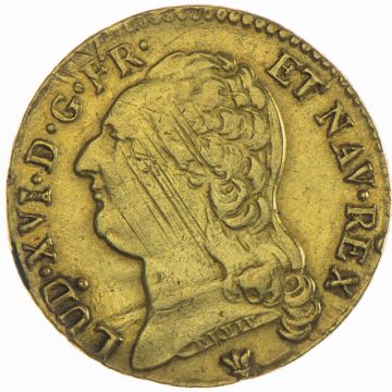 1787 Gold Louis with linked shields SS, justified, test blow