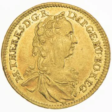 o.J.(1753) 1/25 oz Gold Ducat Vienna, on the visit of the mint house VZ/f. Stipend, min. iust.