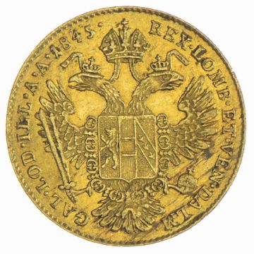 1845 Gold Dukat 1845 V VZ-, Kr.