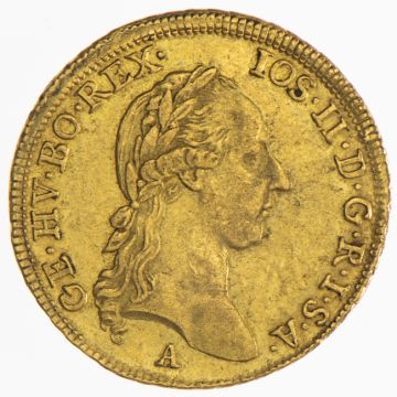 Gold Ducat A SS small cross.