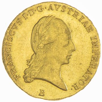 1818 Austria Gold Dukat 1818 B fast VZ, kl. Kr.