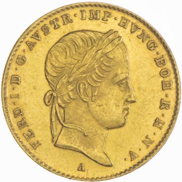 1843 Gold Dukat 1843 A VZ, small crown.