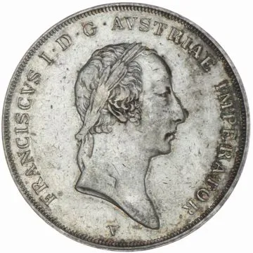 1831 1/25 oz Italy Silver Scudo 1831 V VZ/SS, small crack, slightly spotted