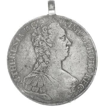 1765 1/25 oz Silver Thaler S/SS, Kr., old handle from the period