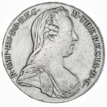 1780 1/25 oz Austria Silver posthumer Taler 1780 I.C.-F.A. Wien SS, small size, round damage due to removed claw setting (?)