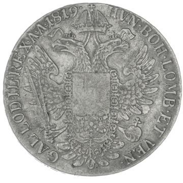 1819 Silver Taler SS-, strong circulation marks