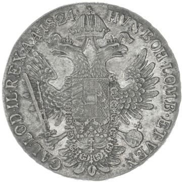 1824 Silver Taler 1824 B VZ-, min. iust.