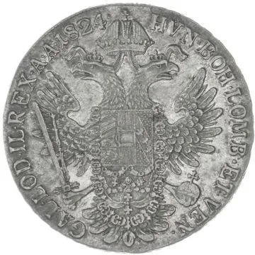 1824 1/25 oz Silver Taler 1824 B VZ-, min. iust.