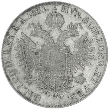 1831 Silver Taler with attached bands F/VG-, small spotty.