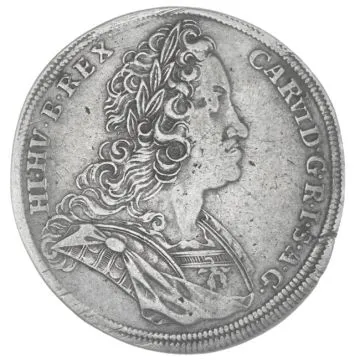 1723 1/25 oz Austria Silver Half Taler from Kutna Hora VZ-, small Kr., min. Schrf.