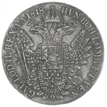 1818 Silver Taler SS+, small crown, minimum just.