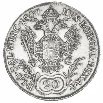 1790 Silver 20 Kreuzer G SS, small cup.