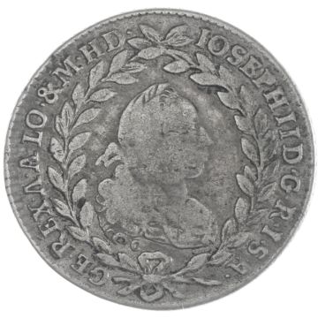 1772 Silver 20 Kreuzer G/IB-FL SS-, small cross.