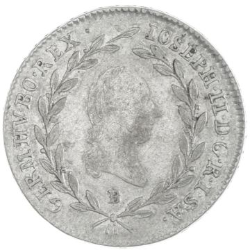 1783 Silver 20 Kreuzer VZ, small crane.