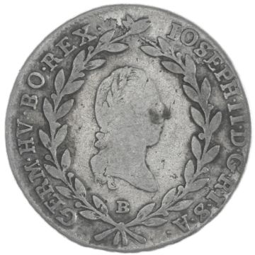 1784 Silver 20 Kreuzer SS, small cup.