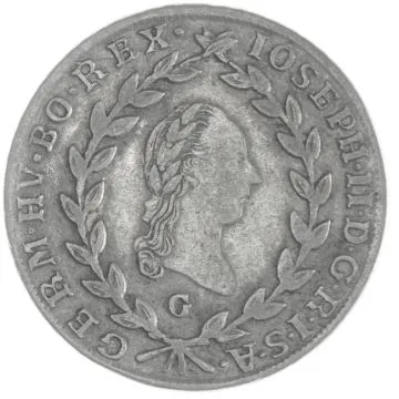 1785 1/25 oz Silver 20 Kreuzer f. VZ, small amount.