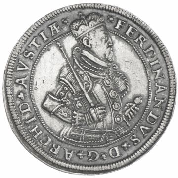 1564-1595 Silver Thaler VZ, small crown.