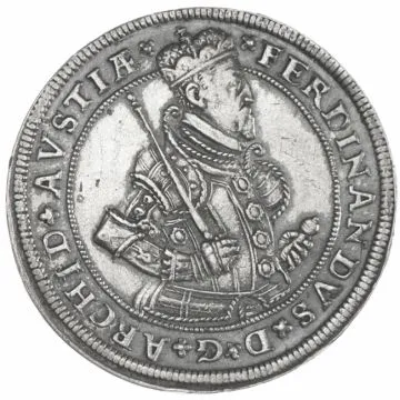 1564-1595 1/25 oz Silver Thaler VZ, small crown.