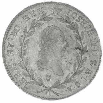 Silver 20 Kreuzer C VZ, small crown.