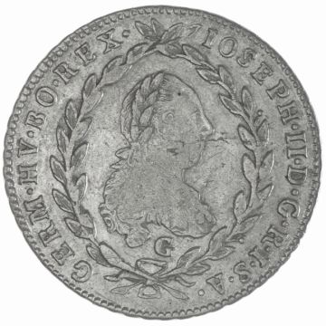 1782 Silver 20 Kreuzer G VZ, small amount, minimum interest.