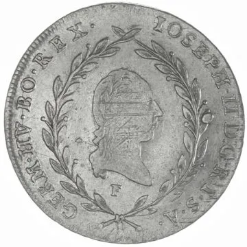 1787 1/25 oz Austria Silver 20 Kreuzer 1787 F VZ-, small cr., just.