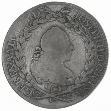 1767 Silver 20 Kreuzer S, cul-de-sac marks