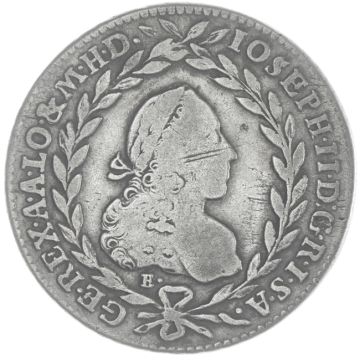 1776 Silver 20 Kreuzer E // H - G SS, small crown, =VERY RARE=
