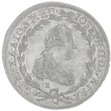1779 Silver 20 Kreuzer B // SK - PD VF, remnants of mint luster