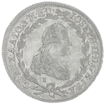 1779 1/25 oz Silver 20 Kreuzer B // SK - PD VF, remnants of mint luster